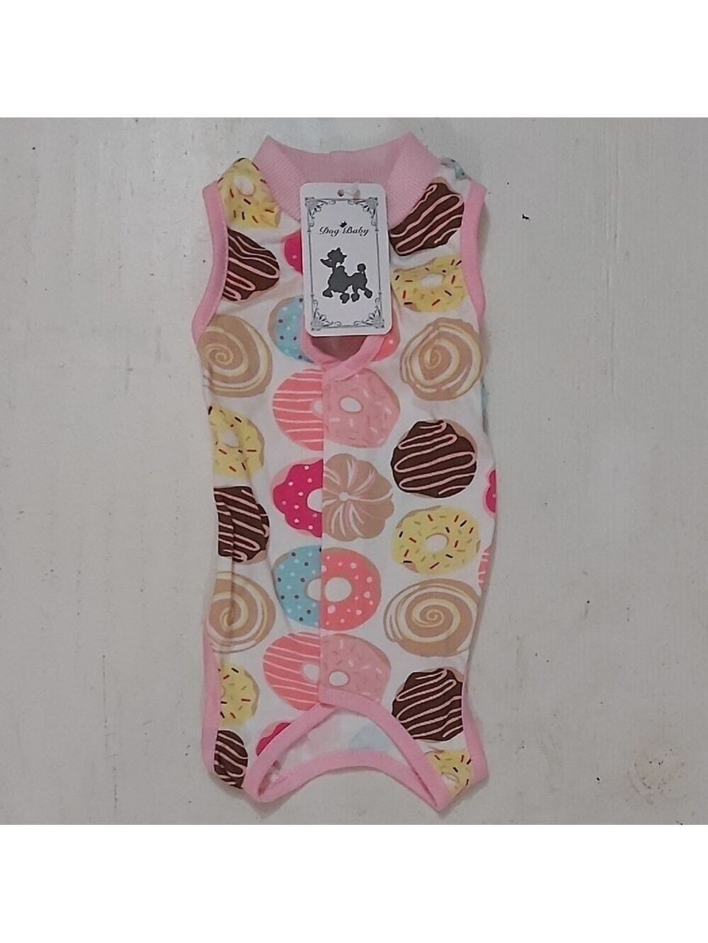 Dog Baby Colorful Donut Print Shirt Onesie Suze Medium